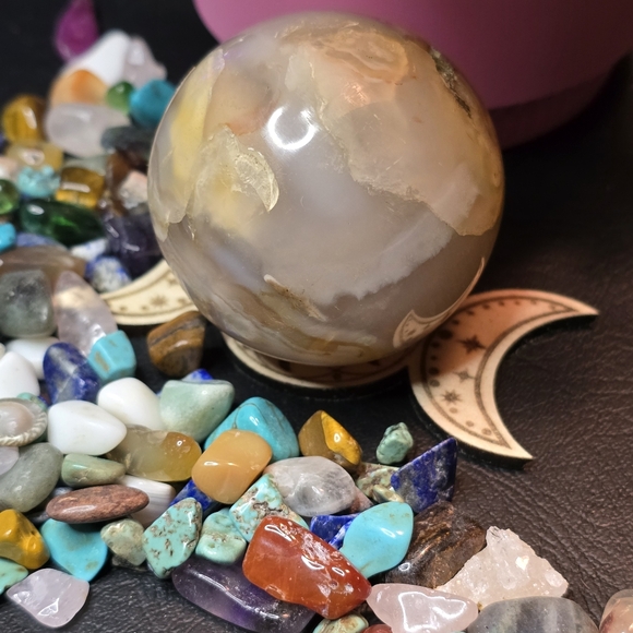 Triple Moon Crystal Sphere Stand - Picture 5 of 6